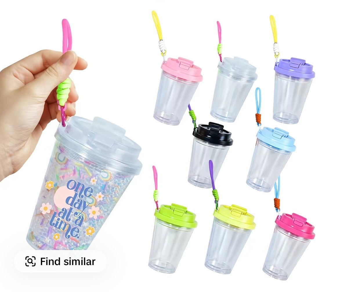 kid snowglobe tumblers with color lid